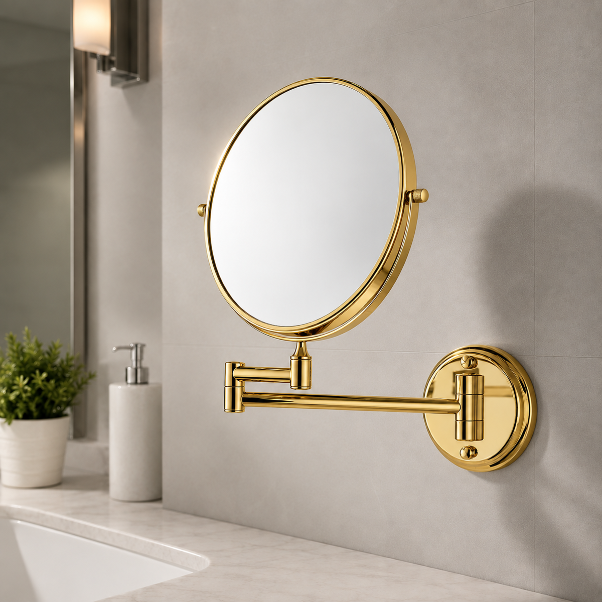 Premium Wall-Mounted Adjustable Bathroom Mirror