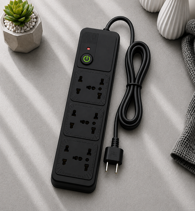 Fixora 2500W Premium Power Extension Board – 6 Universal Sockets